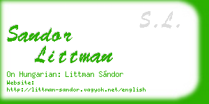 sandor littman business card